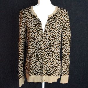 Merona leopard cardigan, large